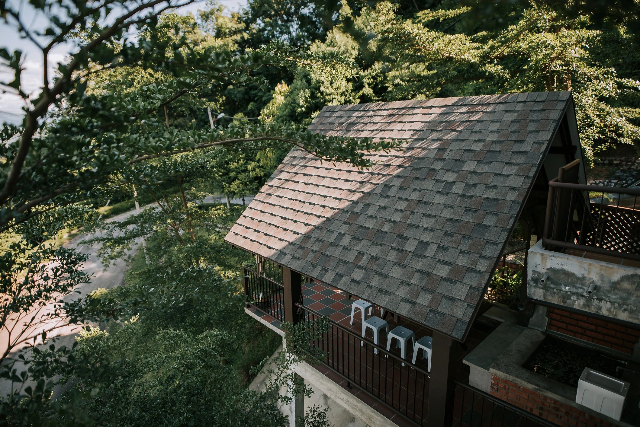Residential home exterior with a clean, well-maintained roof