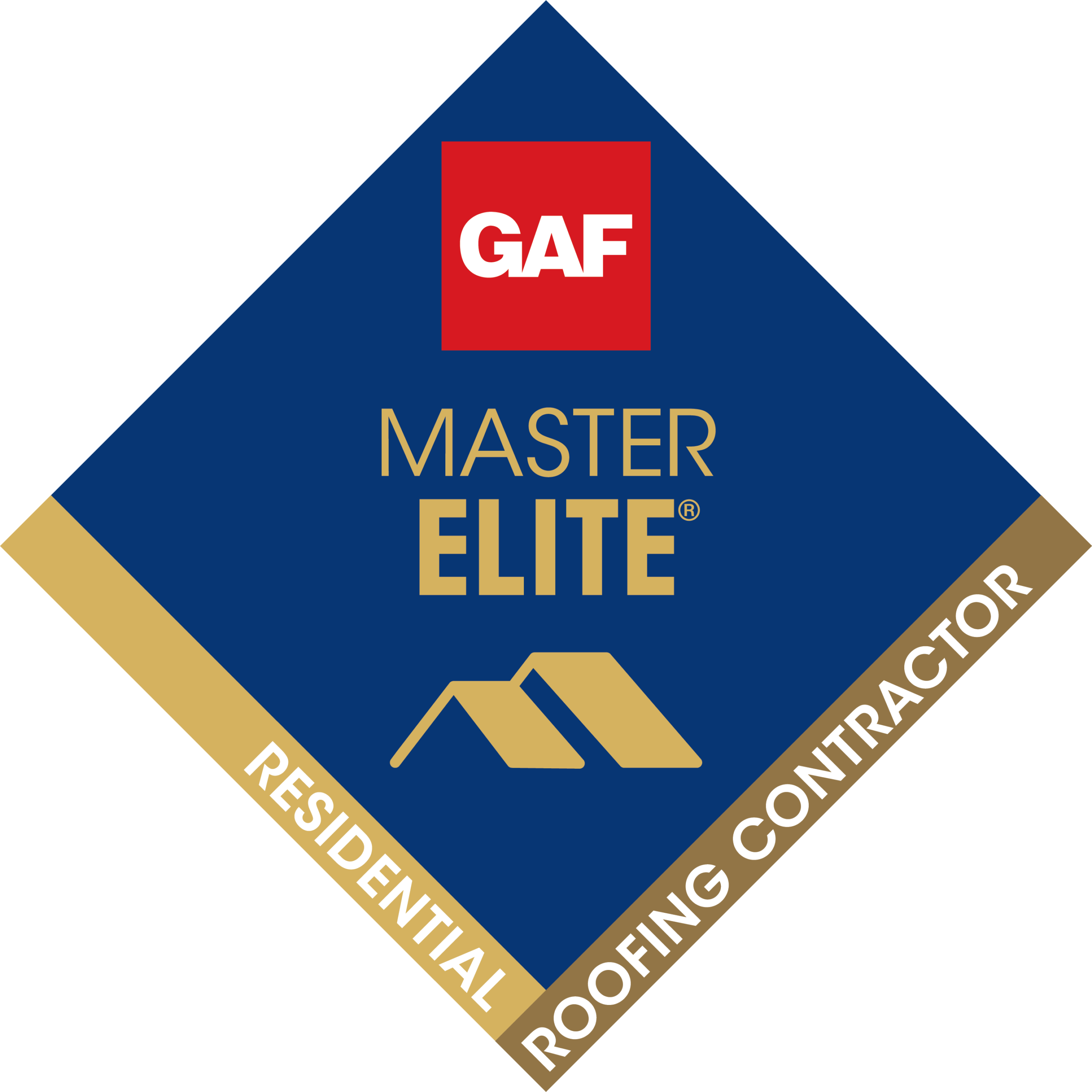 GAF Master Elite Certified Roofing Contractor badge